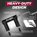 Yes4All Barra con Agarre Múltiple y Accesorio para Cable - Barra Suiza, Barra Americana para Mayor Rango de Movimiento,