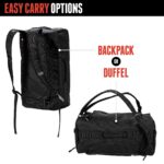 Mochila deportiva Triple Eight GEAR40 modelo 0199 40L color negro para patinaje y equipo de protección