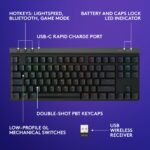 Teclado Inalámbrico Logitech G515 TKL 920-012423 LIGHTSYNC RGB Teclas PBT Double-Shot Interruptores Mecánicos Táctiles M