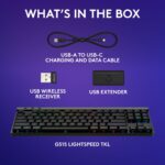 Teclado Inalámbrico Logitech G515 TKL 920-012423 LIGHTSYNC RGB Teclas PBT Double-Shot Interruptores Mecánicos Táctiles M