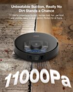 Robot Aspirador y Fregona ECOVACS DEEBOT T30S - Succión 11000 Pa, Tecnología ZeroTangle, Mopa TruEdge Adaptativa, Lavado