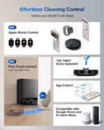 Robot Aspirador y Fregona ECOVACS DEEBOT T30S - Succión 11000 Pa, Tecnología ZeroTangle, Mopa TruEdge Adaptativa, Lavado