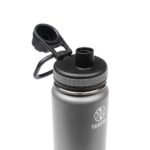 Termo Botella de Agua Takeya Originals Acero Inoxidable Aislado al Vacío 18 oz Tapa con Popote Paquete de 2 Piezas Grafi