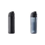 Termo botella de agua Owala FreeSip acero inoxidable 24 oz plástico Tritan 25 oz con popote y tapa de botón