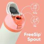 Termo botella de agua Owala FreeSip acero inoxidable 24 oz plástico Tritan 25 oz con popote y tapa de botón