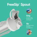Termo botella de agua Owala FreeSip acero inoxidable 24 oz plástico Tritan 25 oz con popote y tapa de botón