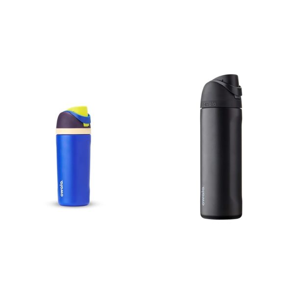 Paquete de botellas de agua termo Owala FreeSip acero inoxidable aislado 16 oz y 24 oz para niños