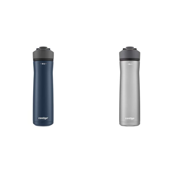 Termo Botella de Agua Contigo Cortland Chill 2.0 Acero Inoxidable Al Vacío 24 oz Tapa Antiderrames Color Arándano y Acer