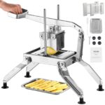 VEVOR Rebanadora comercial de verduras, rebanadora de tomate de 1/4 y 1/2 pulgada, cortador de verduras de acero inoxida