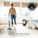 Trapeador de Vapor y Fregado SharkNinja S8001 Limpiador de Pisos Duros con Desinfección Faros LED 4 Almohadillas Suaves