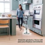 Trapeador de Vapor y Fregado SharkNinja S8001 Limpiador de Pisos Duros con Desinfección Faros LED 4 Almohadillas Suaves