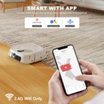 Robot Aspirador y Trapeador TECBOT M1 Pro LiDAR navegación precisa fregado vibratorio 6N autolimpieza automatica 180 min