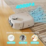 Robot Aspirador y Trapeador TECBOT M1 Pro LiDAR navegación precisa fregado vibratorio 6N autolimpieza automatica 180 min