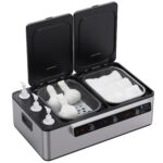 Master Massage - Calentador eléctrico profesional de piedra de masaje 2 en 1 y 3 botellas de aceite de masaje y loción y