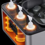Master Massage - Calentador eléctrico profesional de piedra de masaje 2 en 1 y 3 botellas de aceite de masaje y loción y