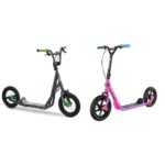 Mongoose Expo - Scooter juvenil con ruedas de 12 pulgadas, ruedas Razor Flashback de 12 pulgadas con frenos de mano dual