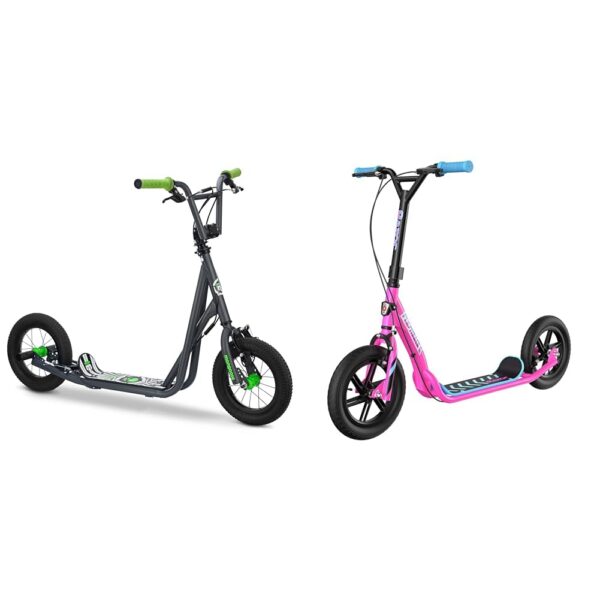 Mongoose Expo - Scooter juvenil con ruedas de 12 pulgadas, ruedas Razor Flashback de 12 pulgadas con frenos de mano dual