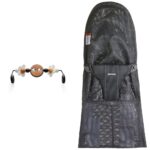 BabyBjörn Bouncer Bundle - Barra de juguete y funda de asiento de tela extra antracita