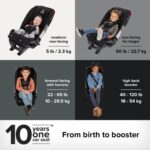 Diono Radian 3R 10 años 1 Asiento convertible para automóvil trasero y delantero con Diono Solana Asiento elevador sin p