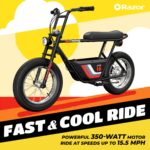 Minibicicleta eléctrica Razor Rambler 16 36V con casco Dakota para adultos
