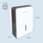Deshumidificador Keystone KSTAD354F 35 Pintas, 3,000 pies cuadrados, Energy Star, silencioso 51 dB, temporizador, apagad