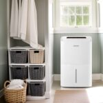 Deshumidificador portátil Amana AMND501AW 50 Pintas Energy Star 3 velocidades temporizador 24 horas apagado automático 1