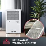 Deshumidificador portátil Amana AMND501AW 50 Pintas Energy Star 3 velocidades temporizador 24 horas apagado automático 1
