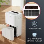 Deshumidificador portátil Amana AMND501AW 50 Pintas Energy Star 3 velocidades temporizador 24 horas apagado automático 1