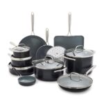 Batería de cocina GreenPan Swift CC008850-001 juego de ollas y sartenes antiadherentes de cerámica libre de PFAS 17 piez