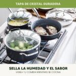 Batería de cocina GreenPan Swift CC008850-001 juego de ollas y sartenes antiadherentes de cerámica libre de PFAS 17 piez