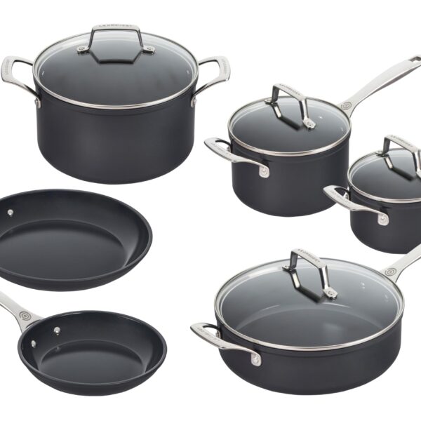Batería de cocina antiadherente de cerámica Le Creuset ST47002000001001 juego de ollas y sartenes 10 piezas