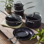 Batería de cocina antiadherente de cerámica Le Creuset ST47002000001001 juego de ollas y sartenes 10 piezas