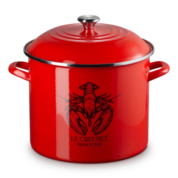 Olla para langosta de acero esmaltado Le Creuset 56010989150251 18.9 litros 20 cuartos color carmín