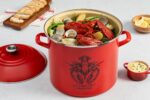 Olla para langosta de acero esmaltado Le Creuset 56010989150251 18.9 litros 20 cuartos color carmín