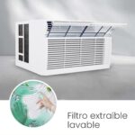Aire Acondicionado de Ventana LG LW8024RD 8000 BTU 115V control electrónico control remoto 3 velocidades de enfriamiento