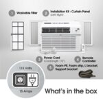 Aire Acondicionado de Ventana LG LW8024RD 8000 BTU 115V control electrónico control remoto 3 velocidades de enfriamiento