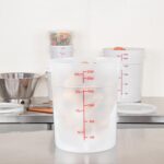 Contenedores de almacenamiento de alimentos translúcidos 22 cuartos de galón Restaurantware Met Lux RWT1578C con marcado