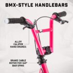 Scooter infantil Mongoose con llantas de 12 pulgadas manubrio tipo BMX rotor de freno y clavijas para niños mayores de 6