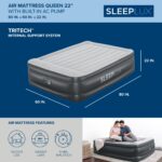 Paquete colchones inflables SLEEPLUX cama de aire tamano Queen y Twin con bomba integrada almohadas y cargadores USB 22