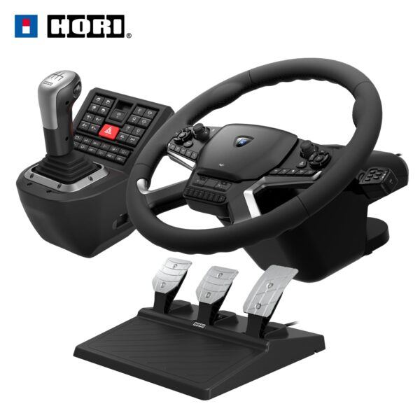 Sistema de Control para Camiones HORI HPC-044U Volante Force Feedback Palanca y Pedales Windows 11 10