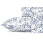 Juego de edredón King Tommy Bahama algodón reversible con fundas y sábanas azul pasteleros todas las estaciones