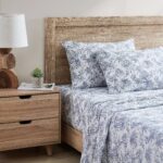 Juego de edredón King Tommy Bahama algodón reversible con fundas y sábanas azul pasteleros todas las estaciones