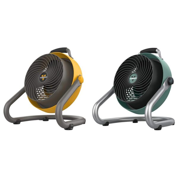 Paquete Vornado 293 2 Ventiladores Circuladores Alta Resistencia 16 Pulgadas Amarillo y Verde hasta 100 Pies