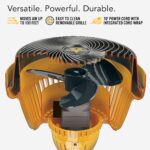 Paquete Vornado 293 2 Ventiladores Circuladores Alta Resistencia 16 Pulgadas Amarillo y Verde hasta 100 Pies