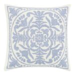 Juego de edredon Laura Ashley King algodon estampado floral azul spa con fundas y almohadas decorativas