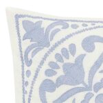 Juego de edredon Laura Ashley King algodon estampado floral azul spa con fundas y almohadas decorativas