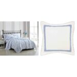 Laura Ashley Home - Juego de edredón tamaño King con fundas a juego, funda Mila Euro, paquete de ropa de cama floral par