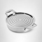 Sartén Hondo Sauteuse All-Clad Groupe SEB D5 BD5540485 Acero Inoxidable Cepillado 5 Capas con Tapa y Protector de Salpic