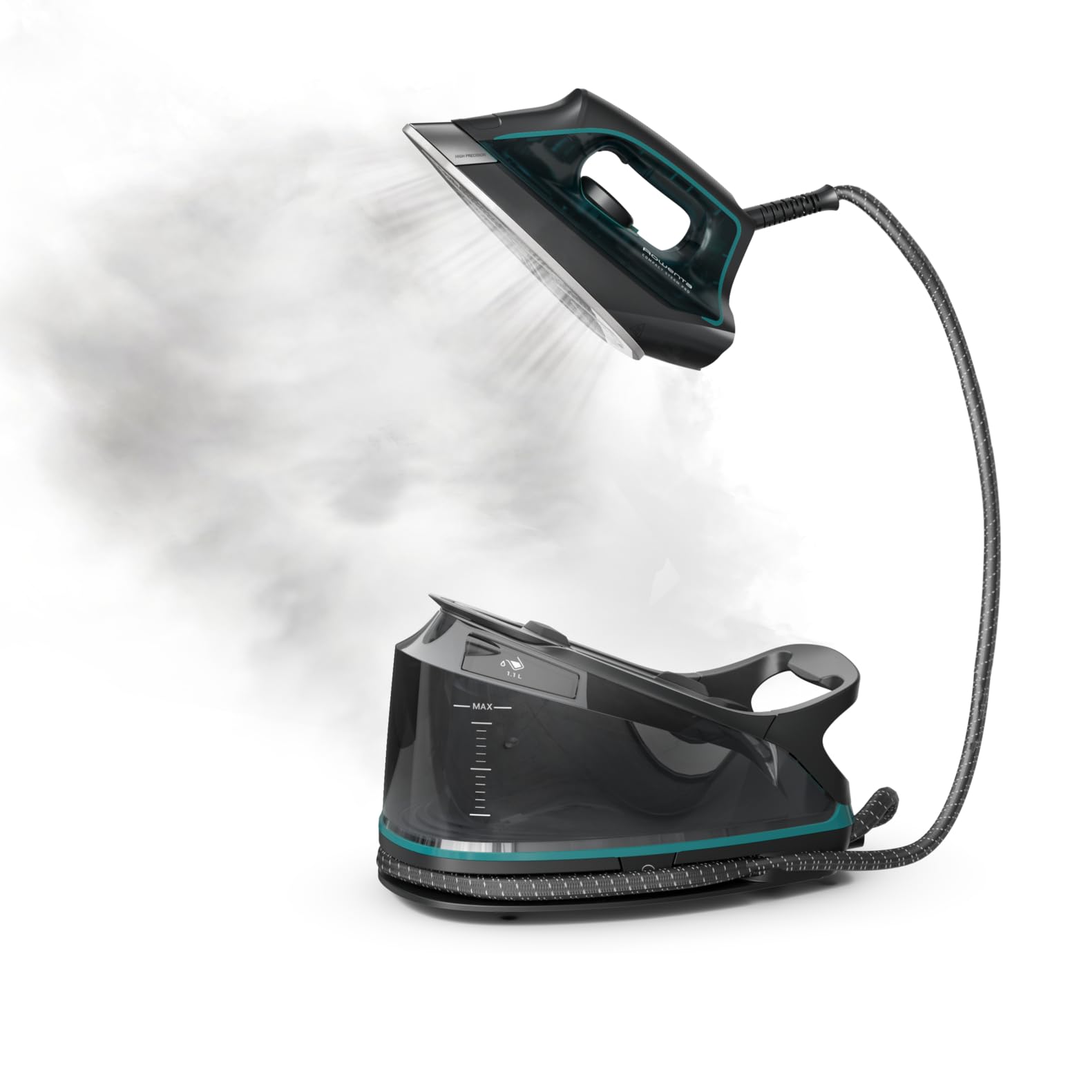 Version 1.0.0 Plancha de vapor Rowenta DG7626 caldera 400 agujeros suela acero inoxidable tanque 37 oz 1800W