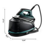 Plancha de vapor Rowenta DG7626 caldera 400 agujeros suela acero inoxidable tanque 37 oz 1800W